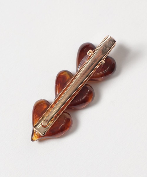 mysty woman(ミスティウーマン)の「トリプルハートクリップ 667550(バレッタ/ヘアクリップ・レディース・オフホワイト/ブラウン/ブルー系その他・FREE)」の5枚目の写真