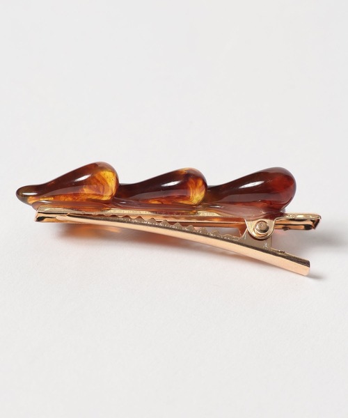 mysty woman(ミスティウーマン)の「トリプルハートクリップ 667550(バレッタ/ヘアクリップ・レディース・オフホワイト/ブラウン/ブルー系その他・FREE)」の6枚目の写真