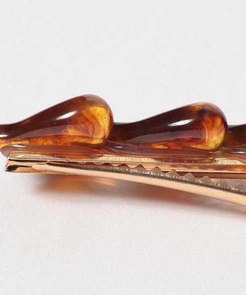 mysty woman(ミスティウーマン)の「トリプルハートクリップ 667550(バレッタ/ヘアクリップ・レディース・オフホワイト/ブラウン/ブルー系その他・FREE)」の8枚目の写真