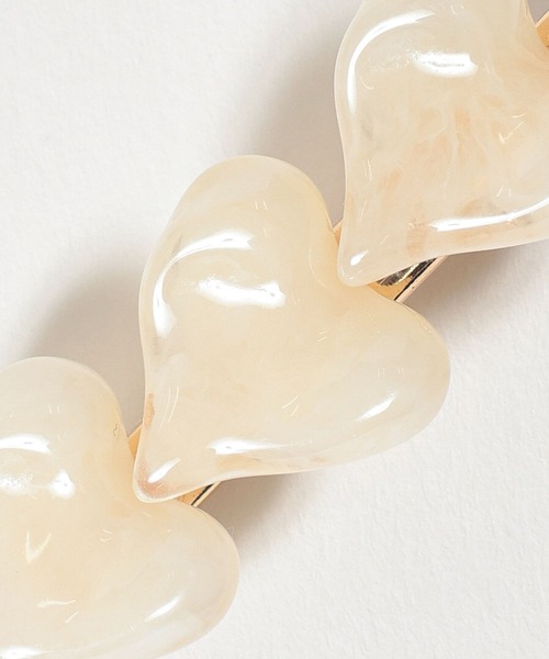 mysty woman(ミスティウーマン)の「トリプルハートクリップ 667550(バレッタ/ヘアクリップ・レディース・オフホワイト/ブラウン/ブルー系その他・FREE)」の9枚目の写真