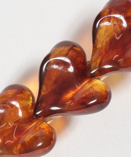 mysty woman(ミスティウーマン)の「トリプルハートクリップ 667550(バレッタ/ヘアクリップ・レディース・オフホワイト/ブラウン/ブルー系その他・FREE)」の10枚目の写真