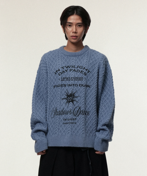 Dusky Day crewneck knit — свитер синего цвета
