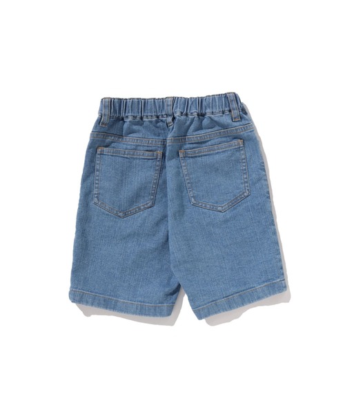 A BATHING APE(アベイシングエイプ)の「BABY MILO 10 OZ DENIM SHORTS(デニムパンツ・キッズ・ライトインディゴブルー・100/110/140)」の2枚目の写真