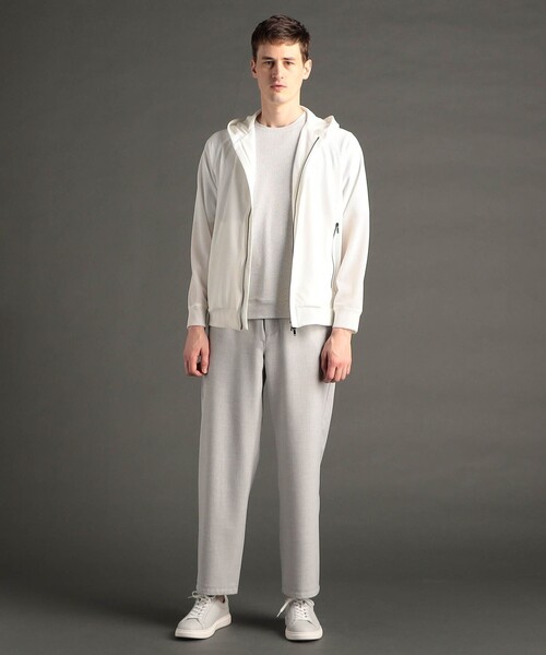 MONSIEUR NICOLE（ムッシュニコル）の「メランジストレッチ ワイドトラックパンツ（その他パンツ・メンズ・ライトグレー/ブラック・L/M/XL）」の10枚目の写真