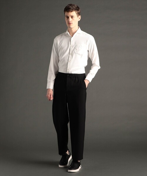 MONSIEUR NICOLE（ムッシュニコル）の「メランジストレッチ ワイドトラックパンツ（その他パンツ・メンズ・ライトグレー/ブラック・L/M/XL）」の12枚目の写真