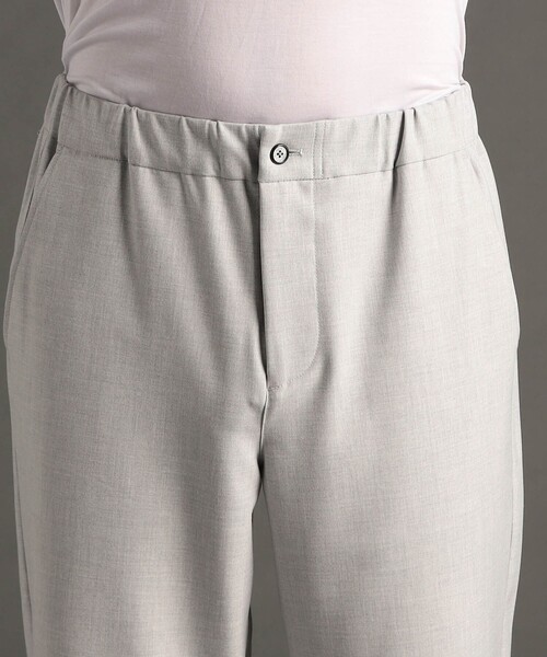 MONSIEUR NICOLE（ムッシュニコル）の「メランジストレッチ ワイドトラックパンツ（その他パンツ・メンズ・ライトグレー/ブラック・L/M/XL）」の15枚目の写真