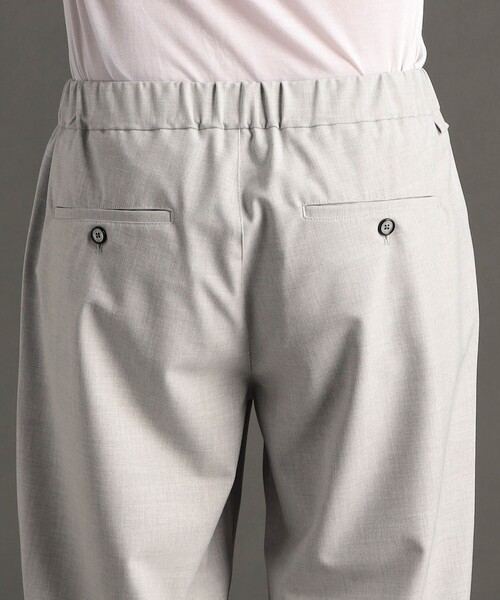 MONSIEUR NICOLE（ムッシュニコル）の「メランジストレッチ ワイドトラックパンツ（その他パンツ・メンズ・ライトグレー/ブラック・L/M/XL）」の4枚目の写真