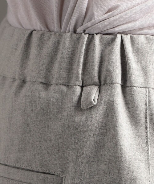 MONSIEUR NICOLE（ムッシュニコル）の「メランジストレッチ ワイドトラックパンツ（その他パンツ・メンズ・ライトグレー/ブラック・L/M/XL）」の5枚目の写真