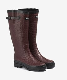AIGLE エーグル レインブーツ ブラウン 41 AIGLE（エーグル） レインシューズ 長靴 ベニル BENYLM ラバーブーツ