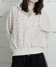 JEMORGAN（ジェーイーモーガン）の「"04"≪JEMORGAN≫ワッフル 花柄 ジップパーカー（パーカー）」