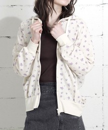 JEMORGAN（ジェーイーモーガン）の「"04"≪JEMORGAN≫ワッフル 花柄 ジップパーカー（パーカー）」
