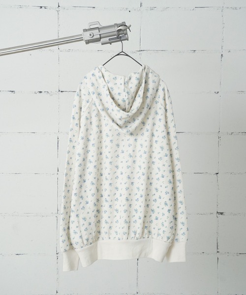 JEMORGAN(ジェーイーモーガン)の「"04"≪JEMORGAN≫ワッフル 花柄 ジップパーカー(パーカー・レディース・ピンク系2/ピンク系1/ライラック系1/パープル系1/ブルー系1・FREE)」の17枚目の写真