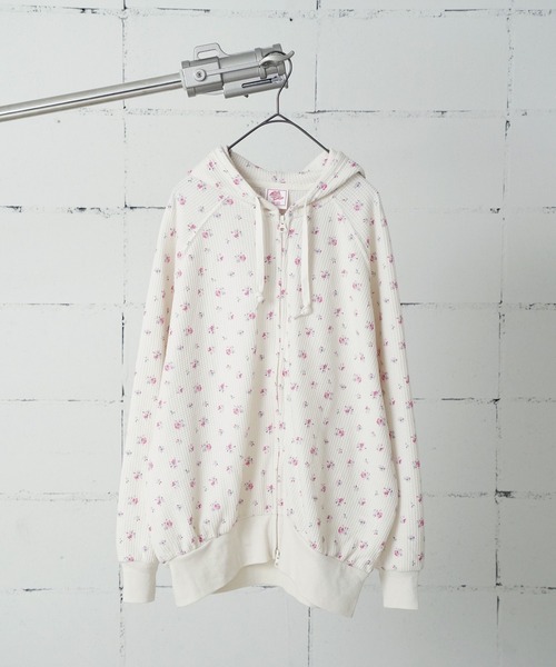 JEMORGAN(ジェーイーモーガン)の「"04"≪JEMORGAN≫ワッフル 花柄 ジップパーカー(パーカー・レディース・ピンク系2/ピンク系1/ライラック系1/パープル系1/ブルー系1・FREE)」の18枚目の写真