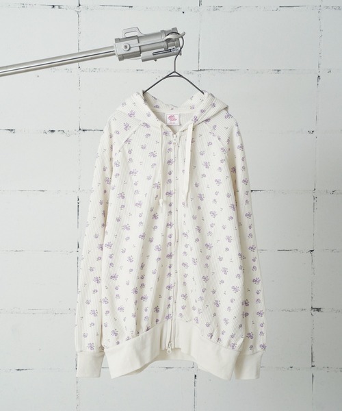 JEMORGAN(ジェーイーモーガン)の「"04"≪JEMORGAN≫ワッフル 花柄 ジップパーカー(パーカー・レディース・ピンク系2/ピンク系1/ライラック系1/パープル系1/ブルー系1・FREE)」の19枚目の写真