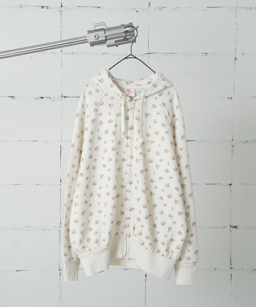 JEMORGAN(ジェーイーモーガン)の「"04"≪JEMORGAN≫ワッフル 花柄 ジップパーカー(パーカー・レディース・ピンク系2/ピンク系1/ライラック系1/パープル系1/ブルー系1・FREE)」の20枚目の写真