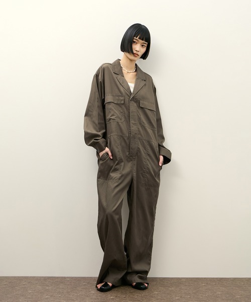 Le Minor（ルミノア）の「【Le Minor for ADAM ET ROPE'】別注 COMBINAISON AR（サロペット/オーバーオール・レディース・ネイビー/ブラウン・FREE）」の3枚目の写真