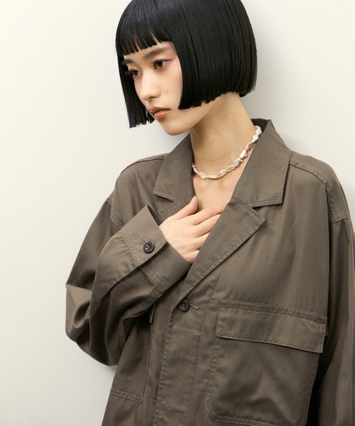 Le Minor（ルミノア）の「【Le Minor for ADAM ET ROPE'】別注 COMBINAISON AR（サロペット/オーバーオール・レディース・ネイビー/ブラウン・FREE）」の10枚目の写真