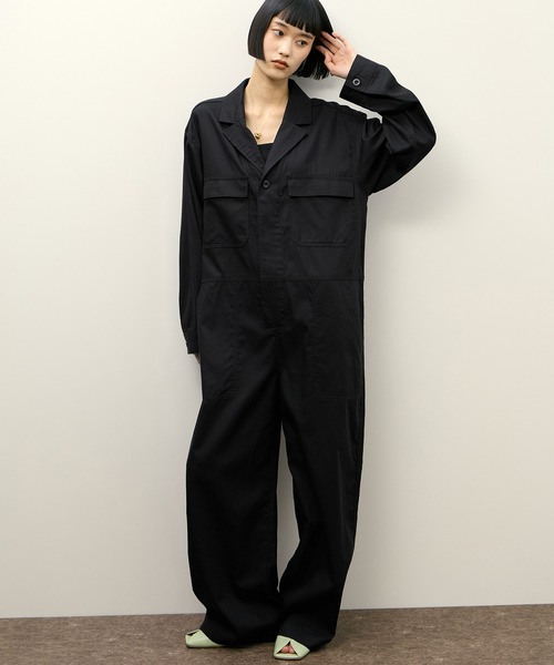 Le Minor（ルミノア）の「【Le Minor for ADAM ET ROPE'】別注 COMBINAISON AR（サロペット/オーバーオール・レディース・ネイビー/ブラウン・FREE）」の12枚目の写真