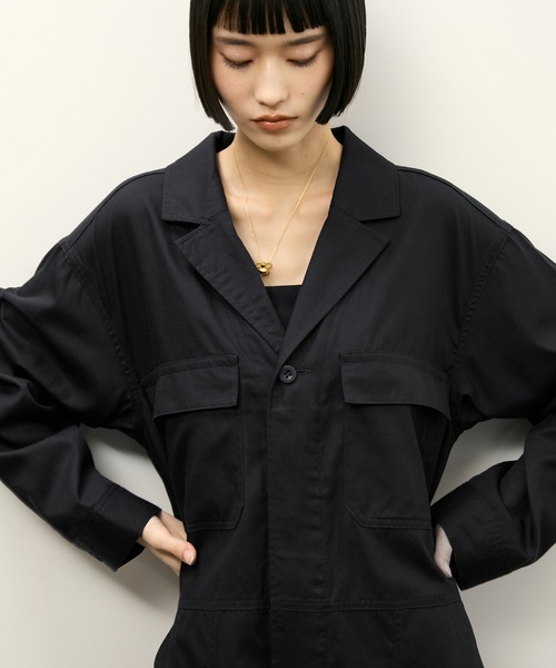 Le Minor（ルミノア）の「【Le Minor for ADAM ET ROPE'】別注 COMBINAISON AR（サロペット/オーバーオール・レディース・ネイビー/ブラウン・FREE）」の14枚目の写真