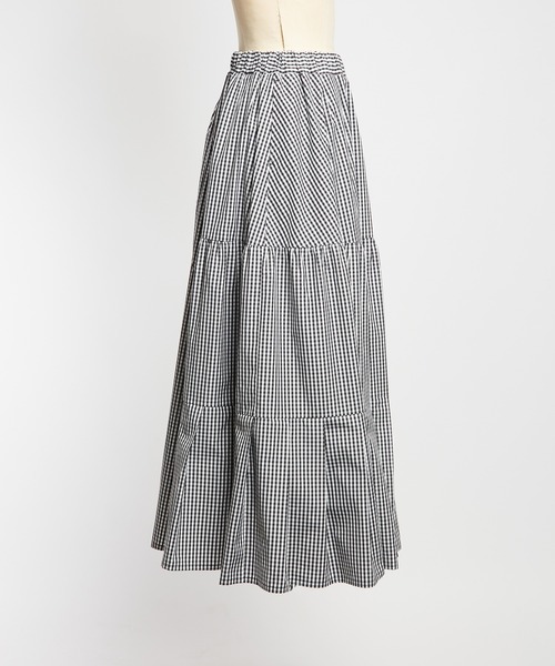 gomme(ゴム)の「ミックススカート(スカート・レディース・ブラック/ホワイト×ブラック・MEDIUM)」の19枚目の写真