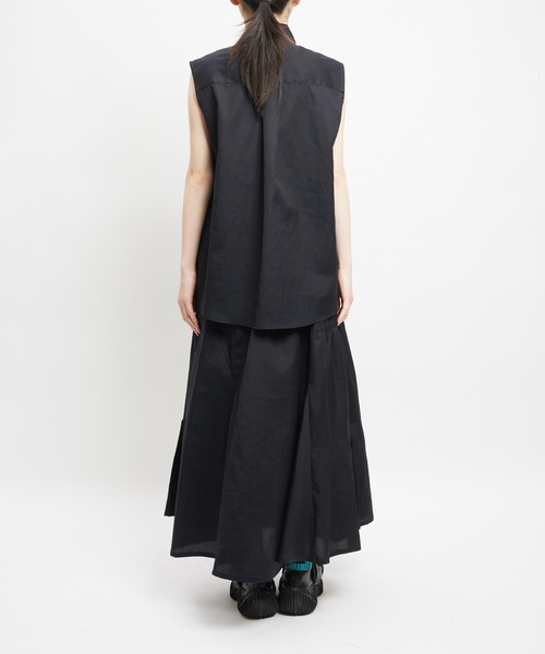 gomme(ゴム)の「ミックススカート(スカート・レディース・ブラック/ホワイト×ブラック・MEDIUM)」の12枚目の写真