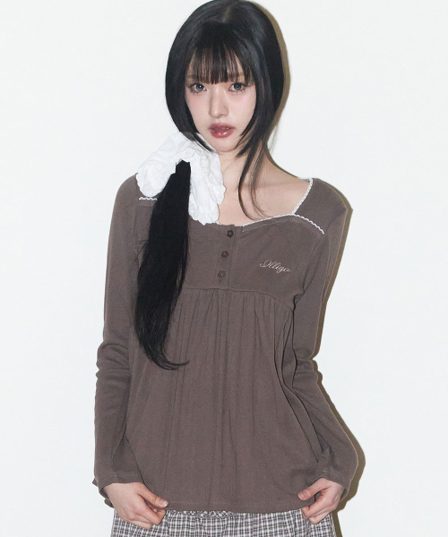 ILLIGO(イリゴ)の「フレアシャーリングロングスリーブブラウン(Tシャツ/カットソー・レディース・その他・OS)」の3枚目の写真