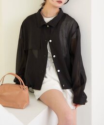 【シアー素材/3色展開】シアートレンチブルゾン