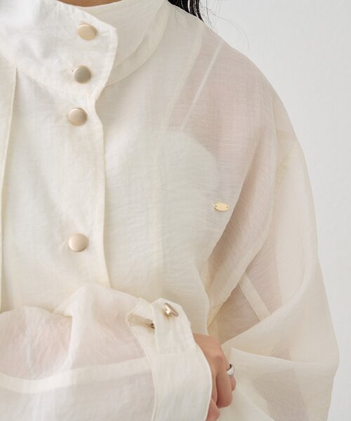 mystic（ミスティック）の「シアートレンチブルゾン（ブルゾン・レディース・アイボリー/ブラック/ブラック系その他2・FREE）」の16枚目の写真