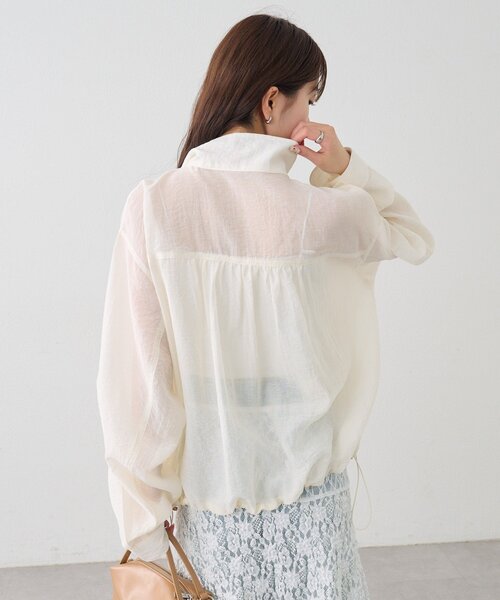 mystic（ミスティック）の「シアートレンチブルゾン（ブルゾン・レディース・アイボリー/ブラック/ブラック系その他2・FREE）」の21枚目の写真