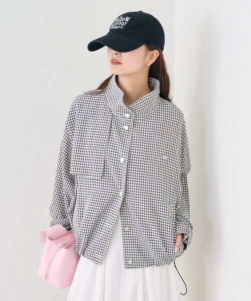 mystic（ミスティック）の「シアートレンチブルゾン（ブルゾン・レディース・アイボリー/ブラック/ブラック系その他2・FREE）」の5枚目の写真