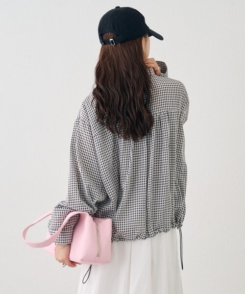 mystic（ミスティック）の「シアートレンチブルゾン（ブルゾン・レディース・アイボリー/ブラック/ブラック系その他2・FREE）」の6枚目の写真