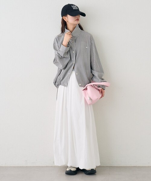 mystic（ミスティック）の「シアートレンチブルゾン（ブルゾン・レディース・アイボリー/ブラック/ブラック系その他2・FREE）」の8枚目の写真