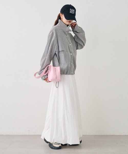 mystic（ミスティック）の「シアートレンチブルゾン（ブルゾン・レディース・アイボリー/ブラック/ブラック系その他2・FREE）」の9枚目の写真