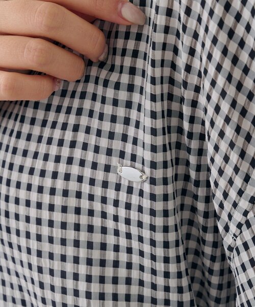 mystic（ミスティック）の「シアートレンチブルゾン（ブルゾン・レディース・アイボリー/ブラック/ブラック系その他2・FREE）」の12枚目の写真