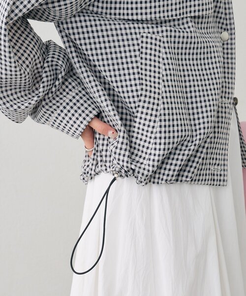 mystic（ミスティック）の「シアートレンチブルゾン（ブルゾン・レディース・アイボリー/ブラック/ブラック系その他2・FREE）」の13枚目の写真