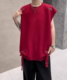 ドローコード付きノースリーブTシャツ