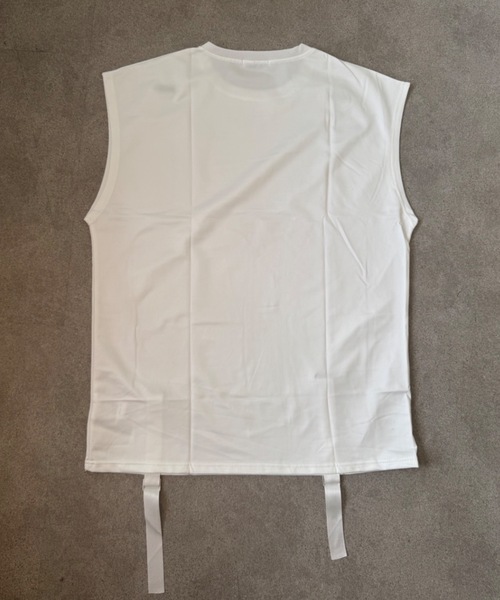 SHEPP(シープ)の「ドローコード付きノースリーブTシャツ(Tシャツ/カットソー・メンズ・ブラック/レッド/ホワイト・M)」の16枚目の写真
