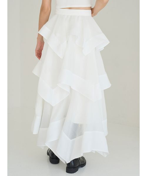 SNIDEL（スナイデル）の「イレヘムティアードスカート（スカート・レディース・その他/ホワイト・1/0）」の9枚目の写真