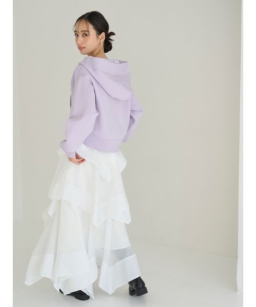 SNIDEL（スナイデル）の「イレヘムティアードスカート（スカート・レディース・その他/ホワイト・1/0）」の4枚目の写真