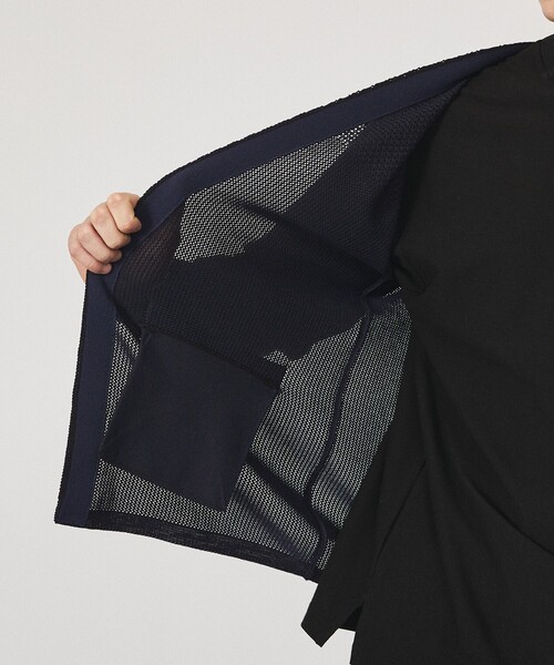 ABAHOUSE（アバハウス）の「2トーン シアーメッシュ 1ボタン カーディガン（カーディガン/ボレロ・メンズ・ブルー系その他/ベージュ/ブラック・48/46/44）」の13枚目の写真