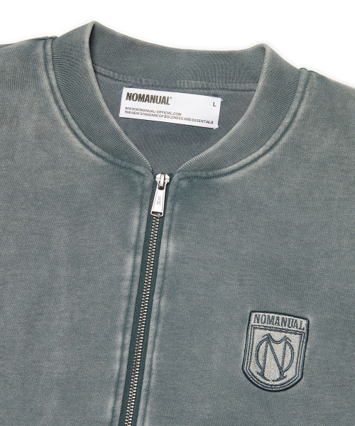 NOMANUAL(NOMANUAL)の「EMBLEM SWEAT ZIP-UP - WASHED GRAY(その他アウター・レディース・その他・MEDIUM/LARGE)」の5枚目の写真