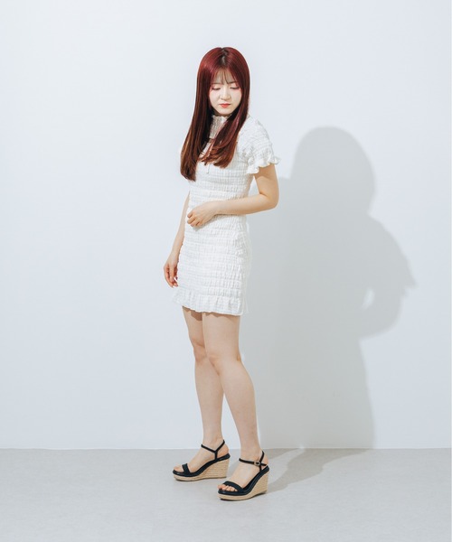 EVOL(イーボル)の「【美脚効果・クッション入り】厚底ジュートウエッジサンダル JA4001(サンダル・レディース・ブラック/アイボリー/キャメル・LL/L/M/S)」の6枚目の写真