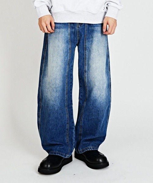 DWSE（ディーダブリューエスイー）の「DWSE／カーブバルーンデニム（デニムパンツ・メンズ・ブラック/ブルー・SMALL/MEDIUM/LARGE）」の3枚目の写真