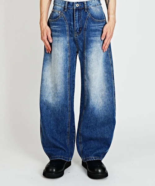 DWSE（ディーダブリューエスイー）の「DWSE／カーブバルーンデニム（デニムパンツ・メンズ・ブラック/ブルー・SMALL/MEDIUM/LARGE）」の5枚目の写真