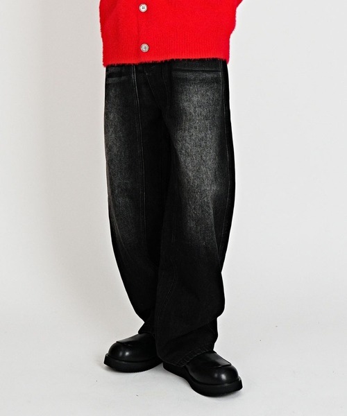 DWSE（ディーダブリューエスイー）の「DWSE／カーブバルーンデニム（デニムパンツ・メンズ・ブラック/ブルー・SMALL/MEDIUM/LARGE）」の8枚目の写真