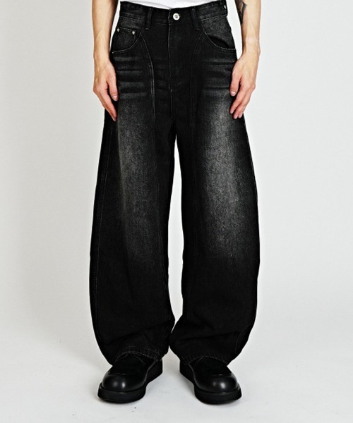 DWSE（ディーダブリューエスイー）の「DWSE／カーブバルーンデニム（デニムパンツ・メンズ・ブラック/ブルー・SMALL/MEDIUM/LARGE）」の10枚目の写真