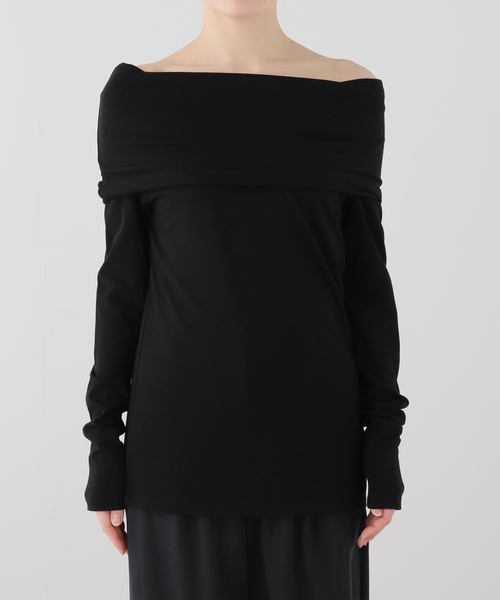 EVERYDAY I LIKE.（エヴリディアイライク）の「*ドレープオフショルダープルオーバー（Tシャツ/カットソー・レディース・ブラック・FREE）」の7枚目の写真