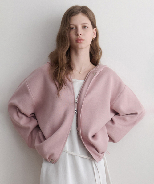 LENAV(ルナブ)の「even hood knit Jacket (pastel pink)(ニット/セーター・レディース・その他・FREE)」の1枚目の写真