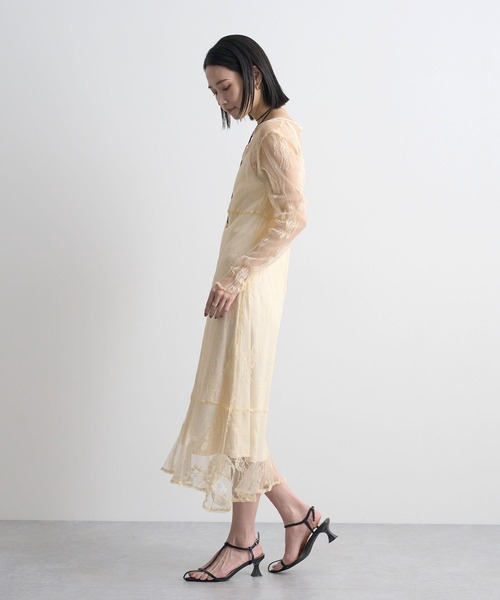 Futier land(フューティアランド)の「総レースワンピース(ワンピース・レディース・ブラック/アイボリー・FREE)」の3枚目の写真