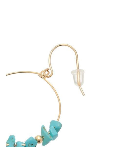 EVRIS(エヴリス)の「STONE HOOP ピアス(ピアス(両耳用)・レディース・ブルー/ホワイト・FREE)」の9枚目の写真